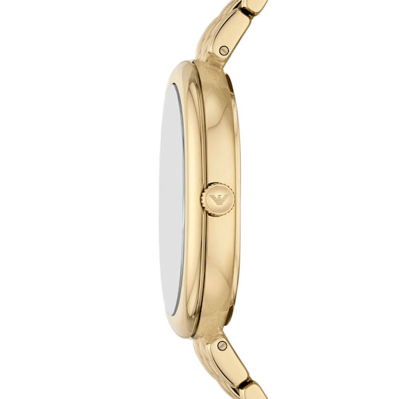Ladies' Emporio Armani Sinfonia Gold-Tone Stainless Steel Watch with Gray Dial (Ar11707)