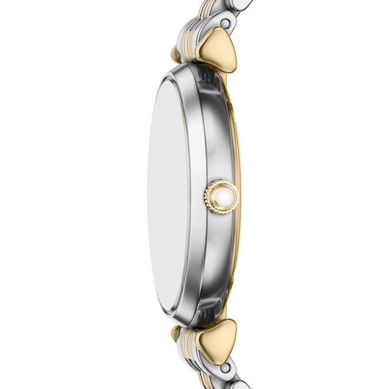 Ladies' Emporio Armani Gold-Tone IP and Stainless Steel Watch with Mother-of-Pearl Dial (Ar11769)