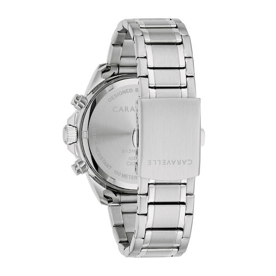 Men's Caravelle by Bulova Aqualuxx Quartz Stainless Steel Watch with Black Dial (Model: 43B182)