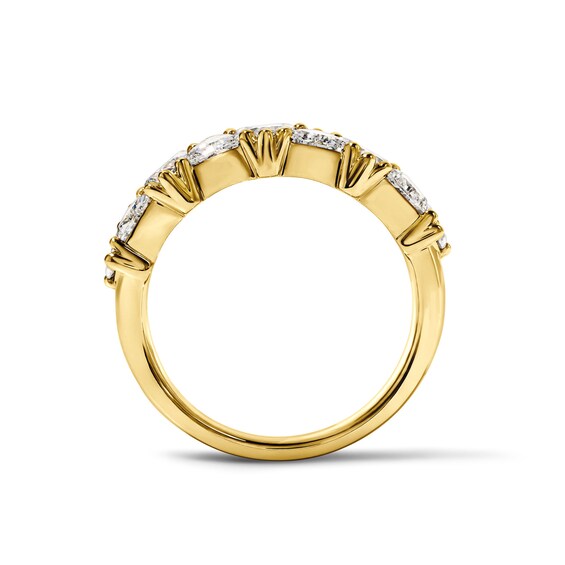 1-1/4 CT. T.w. Trillion-Cut Lab-Grown Diamond Band in 14K Gold (F/Vs2)