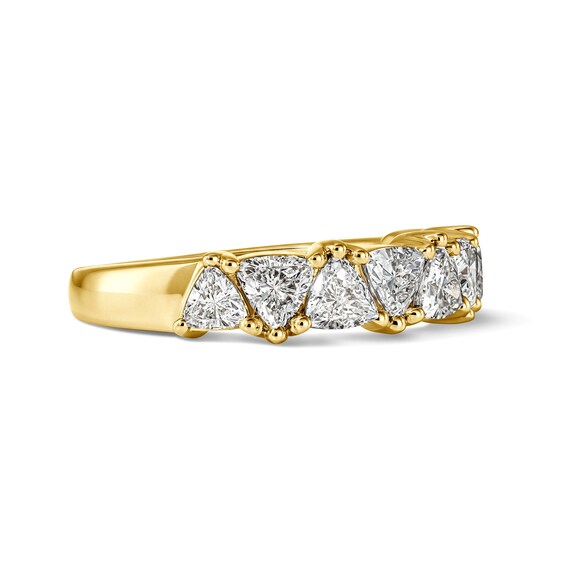 1-1/4 CT. T.w. Trillion-Cut Lab-Grown Diamond Band in 14K Gold (F/Vs2)