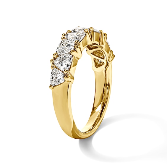 1-1/4 CT. T.w. Trillion-Cut Lab-Grown Diamond Band in 14K Gold (F/Vs2)