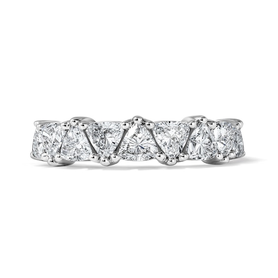1-1/4 CT. T.w. Trillion-Cut Lab-Grown Diamond Band in 14K White Gold (F/Vs2)