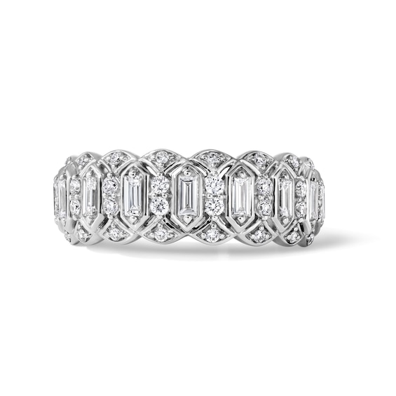 5/8 CT. T.w. Baguette-Cut Lab-Grown Diamond Anniversary Ring in 10K White Gold (F/Vs2)