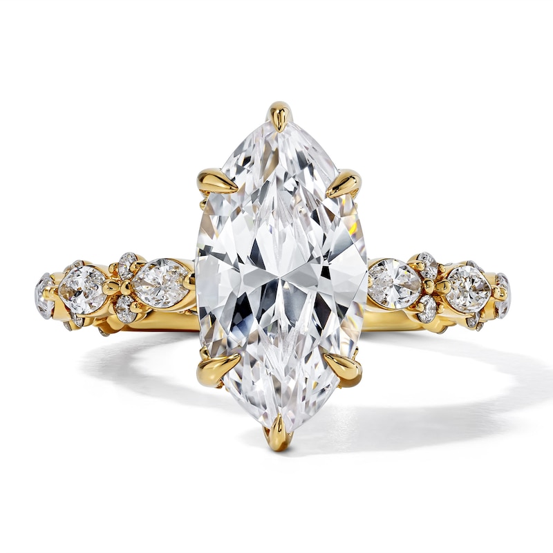 Main Image 1 of Vera Wang Love 3 CT. T.W. Certified Marquise-Cut Lab-Grown Diamond Engagement Ring in 14K Gold (F/VS2)