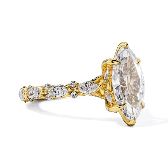 Vera Wang Love 3 CT. T.w. Certified Marquise-Cut Lab-Grown Diamond Engagement Ring in 14K Gold (F/Vs2)