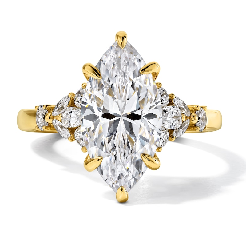 Main Image 1 of Vera Wang Love Collection 3-1/2 CT. T.W. Certified Marquise-Cut Lab-Grown Diamond Engagement Ring in 14K Gold (F/VS2)