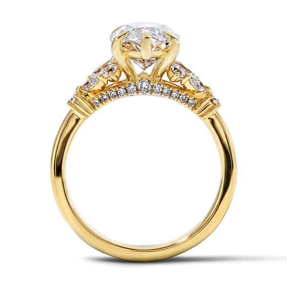 Vera Wang Love Collection 3-1/2 CT. T.w. Certified Marquise-Cut Lab-Grown Diamond Engagement Ring in 14K Gold (F/Vs2)
