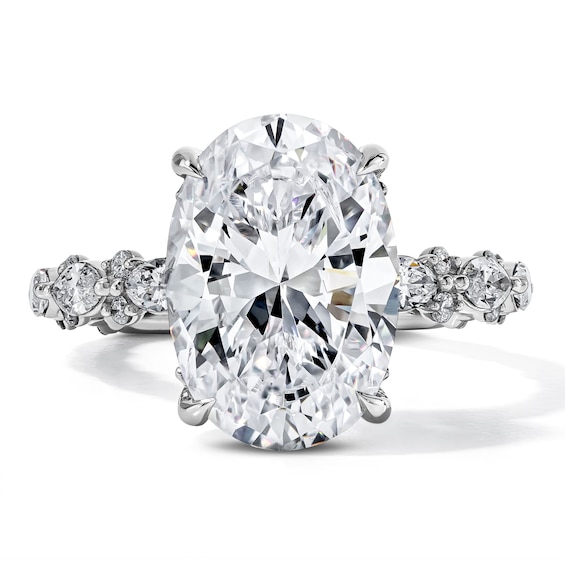 Vera Wang Love 5 CT. T.w. Certified Oval-Cut Lab-Grown Diamond Engagement Ring in 14K White Gold (F/Vs2)