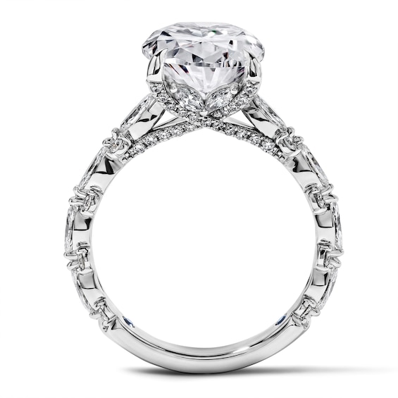 Vera Wang Love 5 CT. T.w. Certified Oval-Cut Lab-Grown Diamond Engagement Ring in 14K White Gold (F/Vs2)
