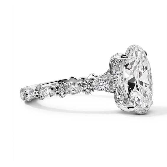 Vera Wang Love 5 CT. T.w. Certified Oval-Cut Lab-Grown Diamond Engagement Ring in 14K White Gold (F/Vs2)