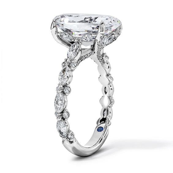 Vera Wang Love 5 CT. T.w. Certified Oval-Cut Lab-Grown Diamond Engagement Ring in 14K White Gold (F/Vs2)