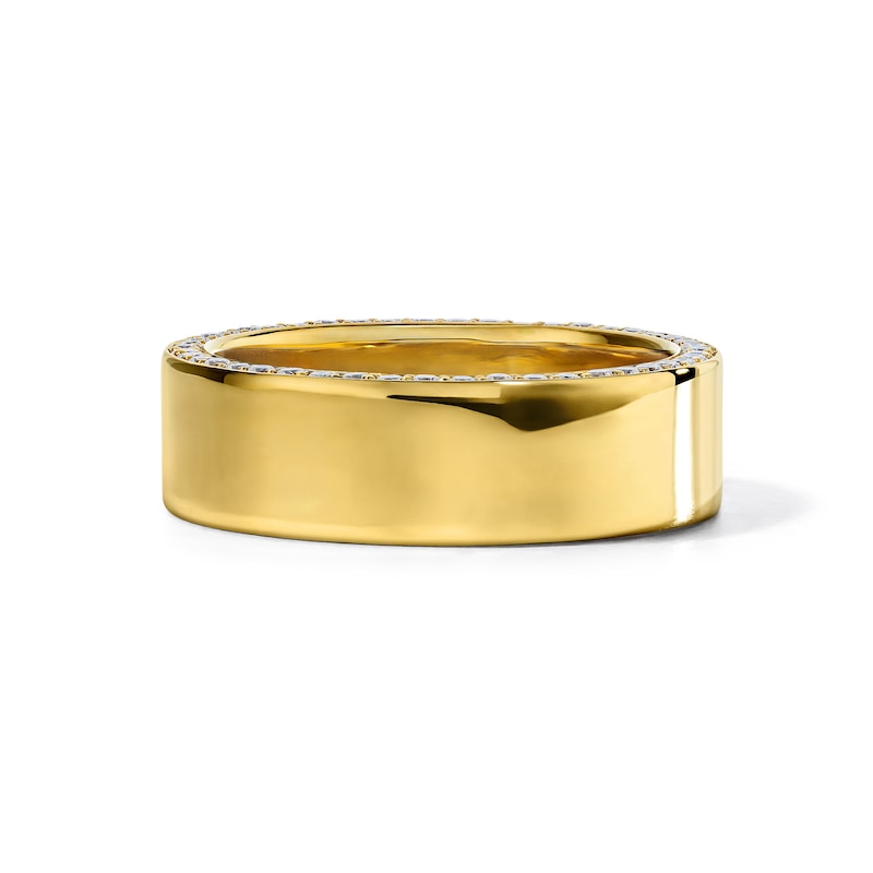 Main Image 1 of 1 CT. T.W. Lab-Grown Diamond Pavé Wedding Band in 10K Gold (F/VS2)