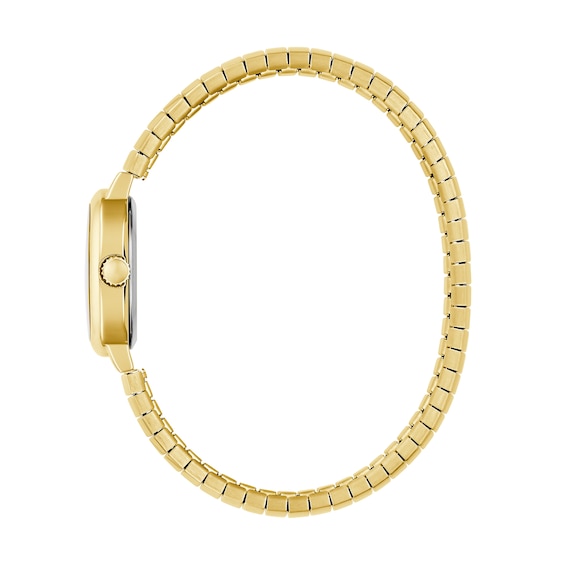 Ladies' Caravelle by Bulova Dress Quartz Gold-Tone Stainless Steel Watch with Mother-of-Pearl Dial (44L274)