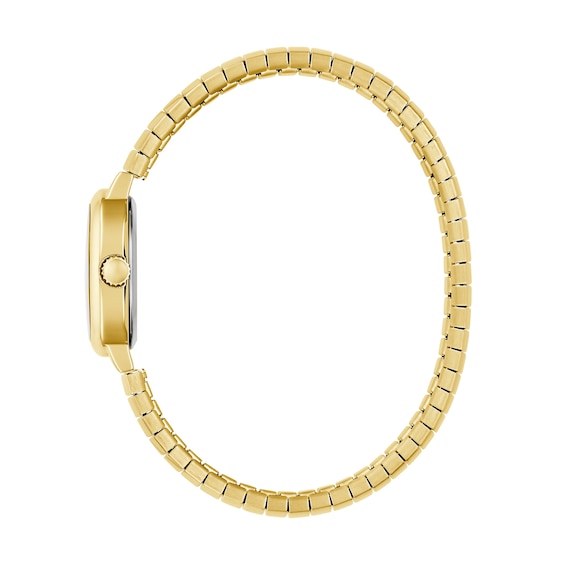 Ladies' Caravelle by Bulova Dress Quartz Gold-Tone Stainless Steel Watch with Brown Dial (44L275)