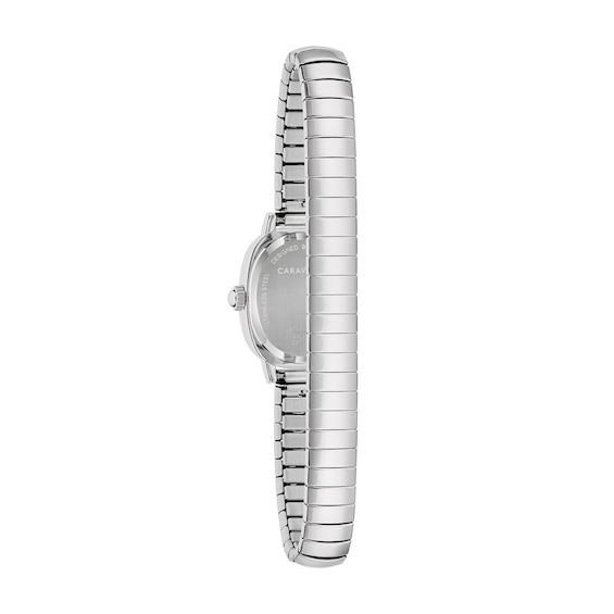 Ladies' Caravelle by Bulova Stainless Steel Watch with Mother-of-Pearl Dial and Expansion Bracelet (Model: 43L230)