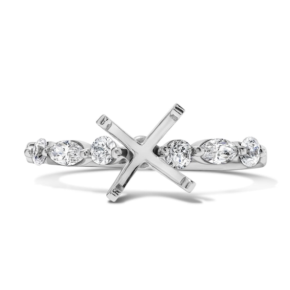 3/8 CT. T.W. Marquise-Cut Diamond Semi-Mount in 14K White Gold