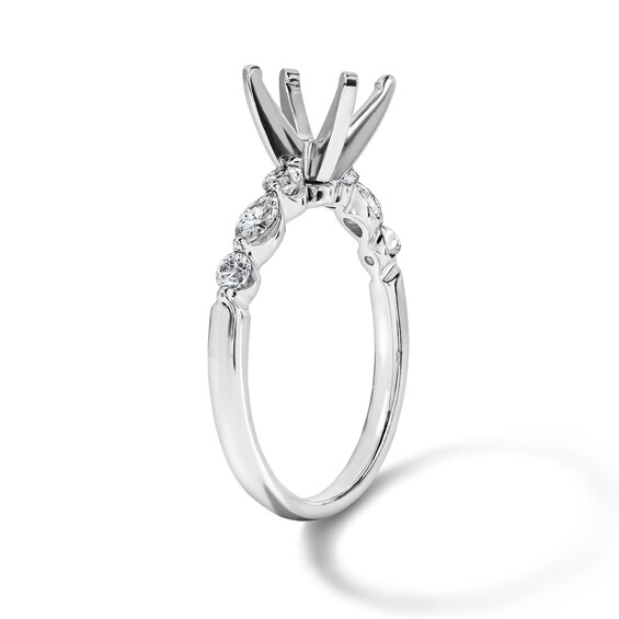 3/8 CT. T.w. Marquise-Cut Diamond Semi-Mount in 14K White Gold