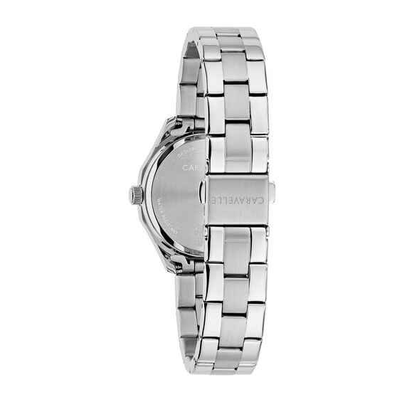 Ladies' Caravelle by Bulova Land Sport Quartz Stainless Steel Watch with Light Blue Dial (Model: 43M125)