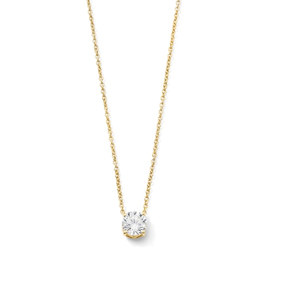 1/2 CT. T.W. Diamond Solitaire Necklace in 10K Gold (I/I2) - 18"