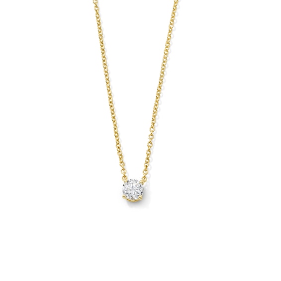 1/4 CT. T.W. Diamond Solitaire Necklace in 10K Gold (I/I2) - 18"