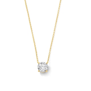 1 CT. T.W. Certified Lab-Grown Diamond Solitaire Necklace in 10K Gold (F/VS2) - 18"