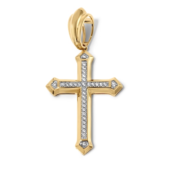 1/4 CT. T.w. Diamond Cross Charm in 10K Gold