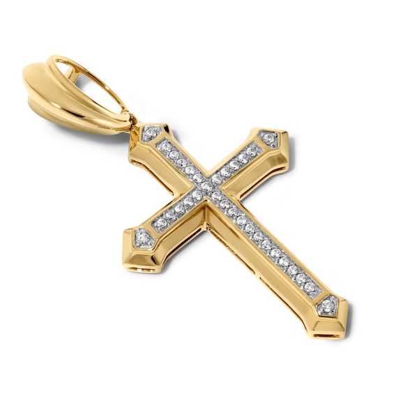 1/4 CT. T.w. Diamond Cross Charm in 10K Gold