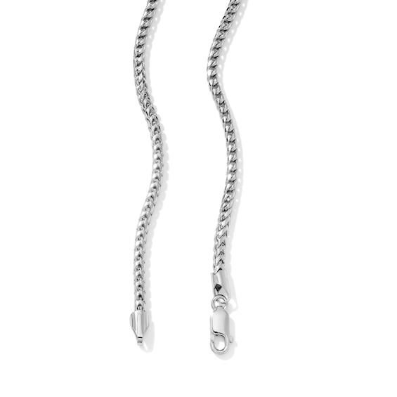 3.3mm Franco Chain Necklace in Solid Sterling Silver - 22"
