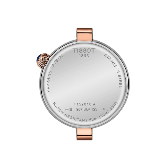 Ladies' Tissot Desir Rose-Tone PVD and Stainless Steel Watch with Mother-of-Pearl Dial and Diamonds (Model: T1520102211601)