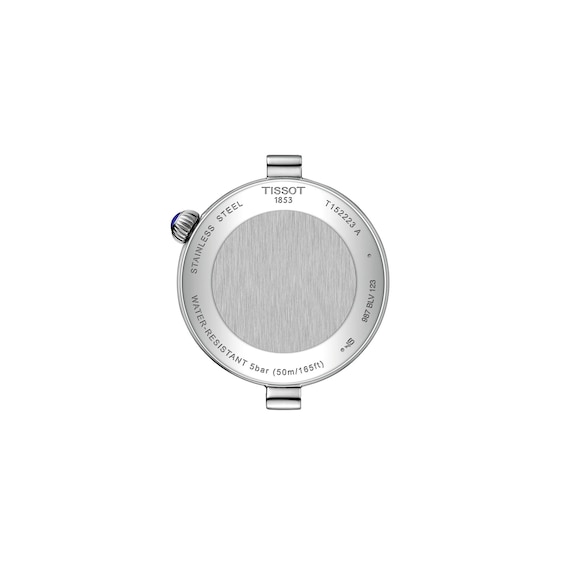 Ladies' Tissot Desir Stainless Steel Watch with Diamond Accents and Silver-Tone Dial (Model: T1522231103600)
