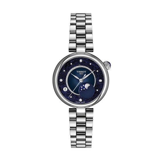 Ladies' Tissot Desir Stainless Steel Watch with Blue Dial and Diamonds (Model: T1522231149600)