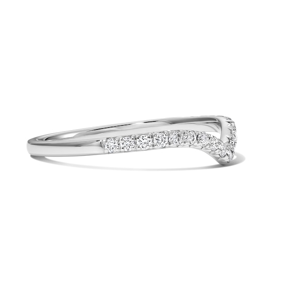1/5 CT. T.w. Lab-Grown Diamond Contour Anniversary Band in 14K White Gold (F/Vs2)
