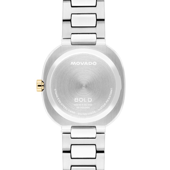 Ladies' Movado Bold® Nuvo Two-Tone Stainless Steel Watch with Champagne Dial (Model: 3601434)