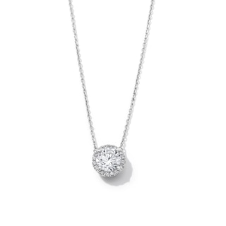 1 CT. T.W.  Lab-Grown Diamond Frame Necklace in 10K White Gold (F/VS2) - 18"