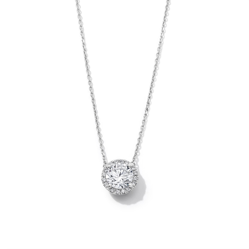 Main Image 1 of 1 CT. T.W. Lab-Grown Diamond Frame Necklace in 10K White Gold (F/VS2) - 18"
