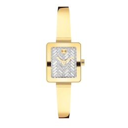 Ladies' Movado BOLD® Bangle Mini Gold-Tone Stainless Steel Watch with Crystal Dial (Model: 3601427)