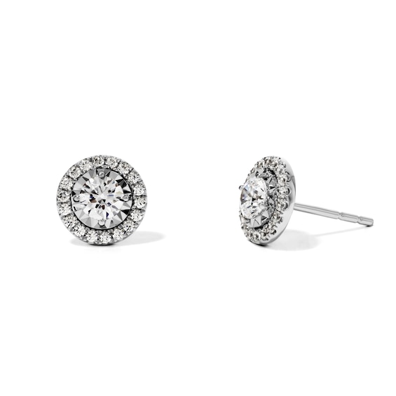 5/8 CT. T.W. Diamond Frame Studs in 10K White Gold