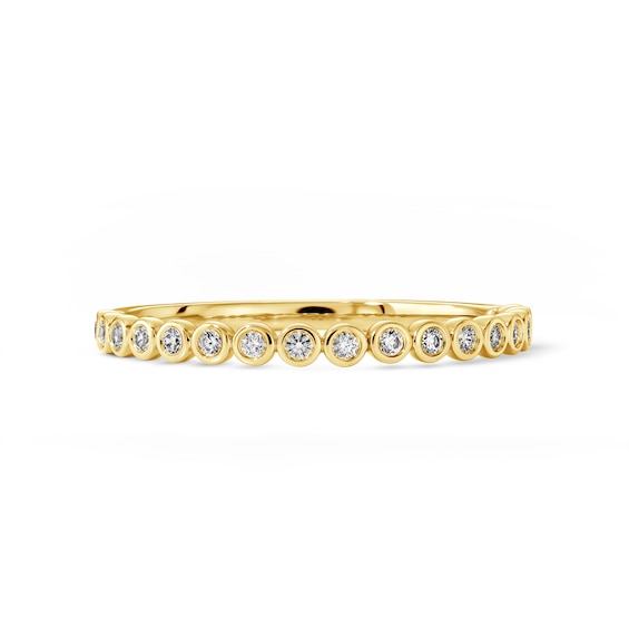 1/8 CT. T.w. Lab-Grown Diamond Bezel-Set Stackable Ring in 10K Gold (F/Vs2)