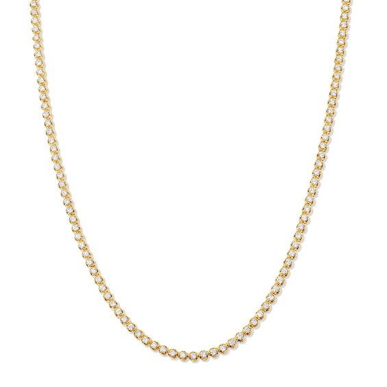 7 CT. T.W. Lab-Grown Diamond Tennis Necklace in 10K Gold (F/SI2) - 20"