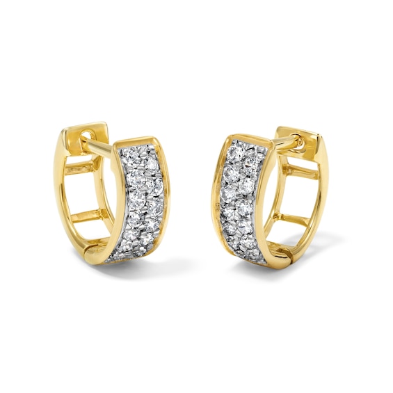 1/4 CT. T.W. Diamond Huggie Hoops in 10K Gold
