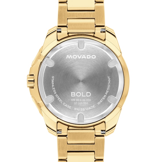 Men's Movado Bold® Verso S Gold-Tone Stainless Steel Chronograph Watch with Gold-Tone Dial (Model: 3601393)