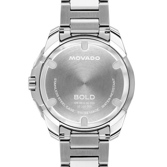 Men's Movado Bold® Verso S Stainless Steel Chronograph Watch with Gray Dial (3601394)