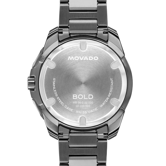 Men's Movado Bold® Verso S Chronograph Gray IP Stainless Steel Watch with Gray Dial (Model: 3601397)