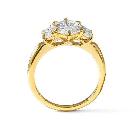3 Ct.t.w. Certified Duchess Marquise and Trapezoid-Cut Lab-Grown Diamond Engagement Ring in 14K Gold (F/Vs2)