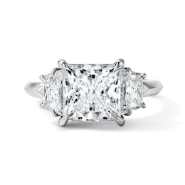4-3/4 CT. T.W. Certified Princess-Cut Lab-Grown Diamond Three-Stone Ring in 14K White Gold (F/VS2)
