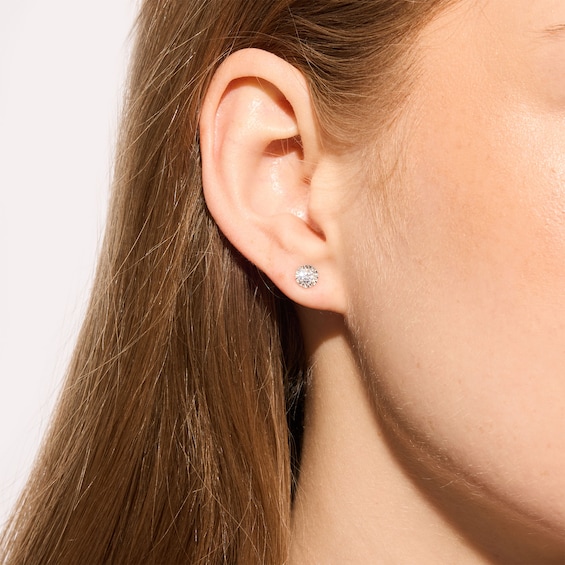 1/4 CT. T.w. Diamond Solitaire Stud Earrings in Sterling Silver
