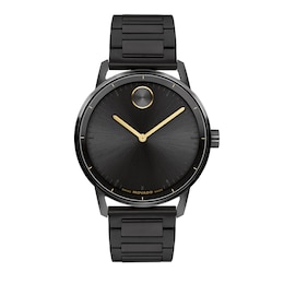 Men's Movado BOLD® Echo Black Stainless Steel Watch with Black Dial (Model: 3601408)
