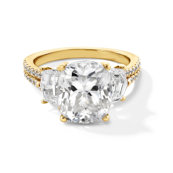 6-1/4 CT. T.w. Cushion and Shield-Cut Certified Lab-Grown Diamond Engagement Ring in 14K Gold (F/Vs2)