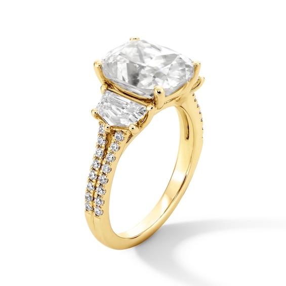 6-1/4 CT. T.w. Cushion and Shield-Cut Certified Lab-Grown Diamond Engagement Ring in 14K Gold (F/Vs2)